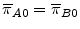  \overline{\pi}_{A0}=\overline{\pi}_{B0}