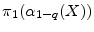  \ensuremath{\pi_{1}}(\ensuremath{\alpha_{1-q}(X)})