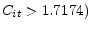 C_{it} >1.7174)