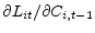 \partial L_{it} /\partial C_{i,t-1} 