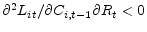 \partial ^2L_{it} /\partial C_{i,t-1} \partial R_t <0