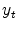  y_{t}
