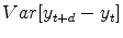 Var[y_{t+d}-y_{t}]
