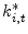  k_{i,t}^{\ast}
