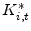  K_{i,t}^{\ast}