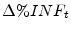  \Delta\%INF_{t}