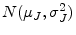  N(\mu_{J},\sigma_{J}^{2})