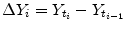  \Delta Y_{i}=Y_{t_{i}}-Y_{t_{i-1}}