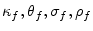  \kappa_{f}, \theta_{f}, \sigma_{f}, \rho_{f}