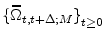  {\{\widehat{\Omega}_{t,t+\Delta ;M}\}}_{t\geq0}