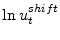  \ln u_{t}^{shift}% 