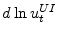  d\ln u_{t}^{UI}