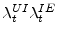  \lambda_{t}^{UI}% \lambda_{t}^{IE}
