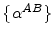  \left\{ \alpha^{AB}\right\} 