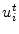  u_{i}^{t}
