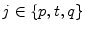  j\in\{p,t,q\}