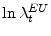  \ln\lambda_{t}^{EU}
