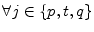  \forall j\in\left\{ p,t,q\right\} 