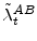  \tilde{\lambda }_{t}^{AB}