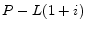  P-L(1+i)