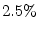  2.5\%