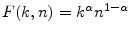  F(k,n)=k^{\alpha}n^{1-\alpha}