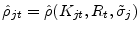  \hat{\rho}_{jt}=\hat{\rho} (K_{jt} ,R_{t},\tilde{\sigma}_{j})