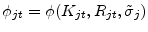  \phi _{jt}=\phi(K_{jt} ,R_{jt},\tilde{\sigma}_{j})