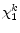  \chi_{1}^{k}