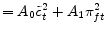 \displaystyle =A_{0}\tilde{c}_{t}^{2}+A_{1}\pi_{ft}^{2}