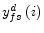  y_{fs} ^{d}\left( i\right) 