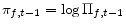  \pi_{f,t-1}=\log\Pi_{f,t-1}
