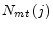  N_{mt}\left( j\right) 