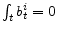  \int_{t}b_{t}^{i}=0