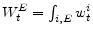  W_{t}^E=\int_{i, E}w_{t}^{i}