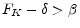  F_K-\delta>\beta