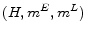  (H,m^E, m^L)