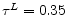  \tau^L=0.35