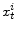  x_{t}^{i}