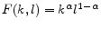  F(k,l)=k^{\alpha}l^{1-\alpha}
