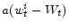  a (w_{t}^{i}-W_t)