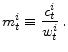 \displaystyle m_t^i \equiv \frac{c^i_t}{w^i_t}\,.