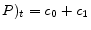 P)_{t}=c_{0}+c_{1 }
