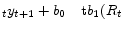 _{t}y_{t+1}+b_{0} \quad {\rm t}b_{1}(R_{t}