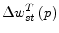  \Delta w^T_{st}\left(p\right)