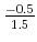 $ \frac{-0.5}{1.5}$