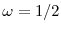  \ensuremath{\omega}=1/2