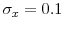  \sigma_x =0.1