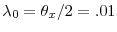  \ensuremath{\lambda}_0 = \theta_x/2 = .01