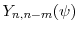  \ensuremath{Y}_{n,n-m}(\ensuremath{\psi})